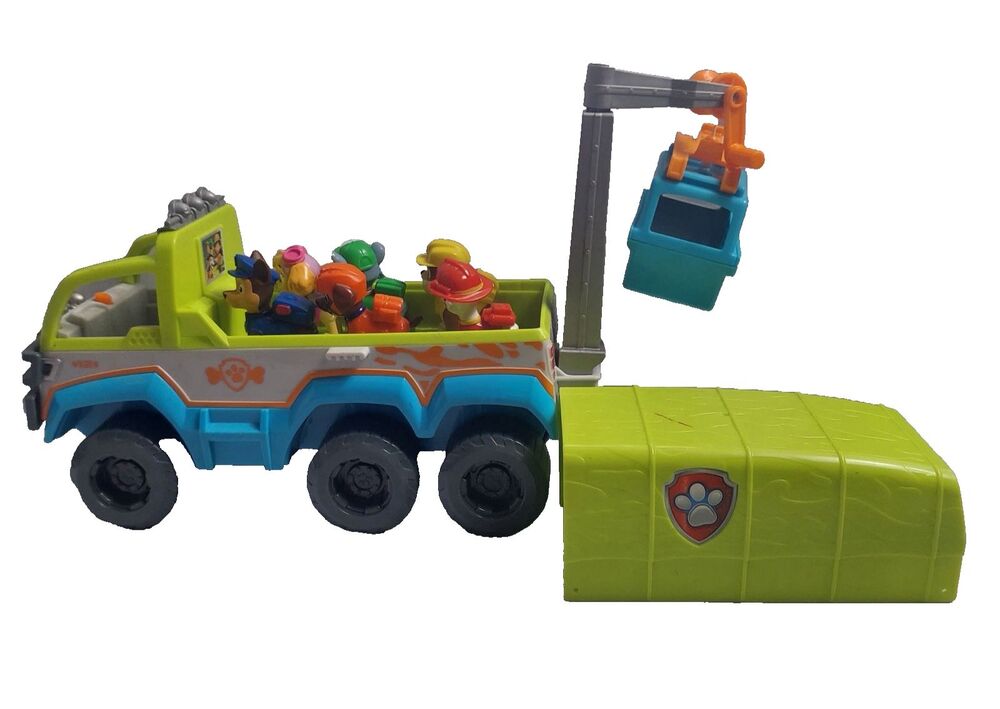 Paw Patrol Jungle Rescue Terrain Vehicle Truck w Lift Bucket and 6 Figures 2016